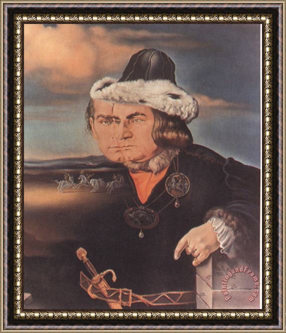 Salvador Dali Portrait of Laurence Olivier in The Role of Richard III Framed Painting