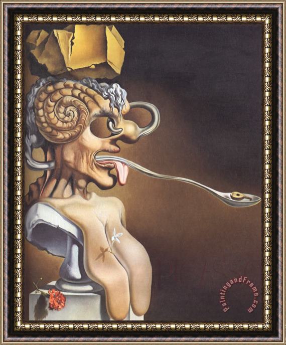 Salvador Dali Portrait of Picasso Framed Painting