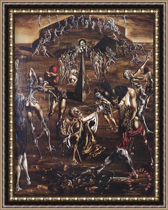 Salvador Dali Resurrection of The Flesh Framed Painting