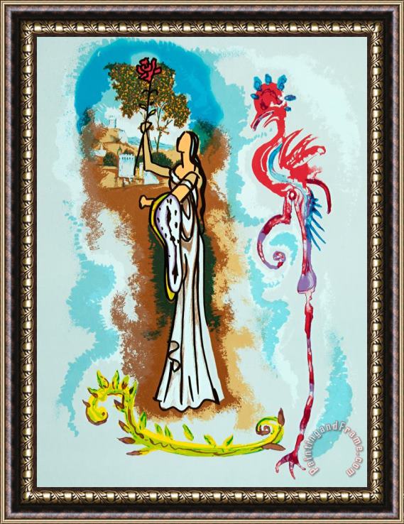 Salvador Dali Rowena, From Ivanhoe, 1978 Framed Painting