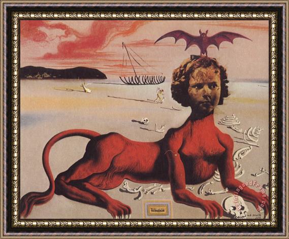 Salvador Dali Shirley Temple Framed Painting