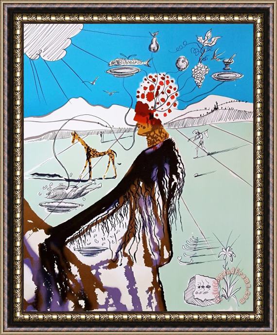 Salvador Dali The Earth Goddess (the Chef), 1980 Framed Painting