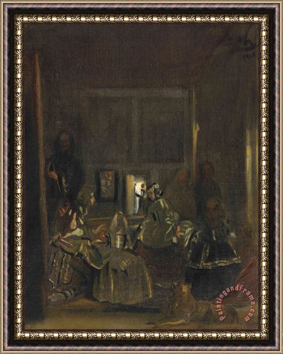 Salvador Dali The Maids in Waiting (las Meninas; B), 1960 Framed Painting