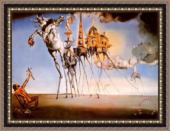 Salvador Dali The Temptation of St Anthony C 1946 Framed Painting
