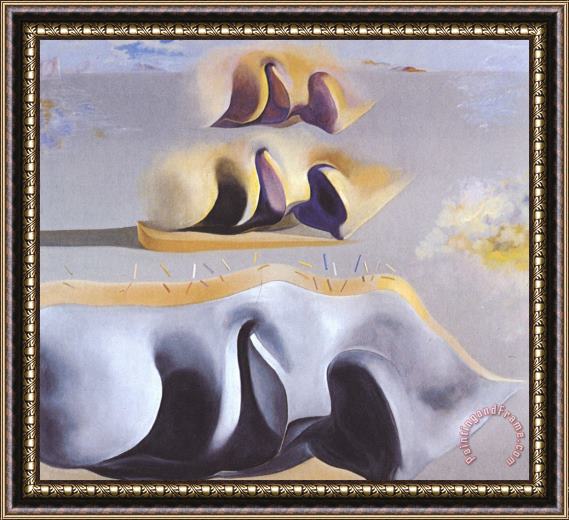 Salvador Dali The Three Glorious Enigmas of Gala Second Version Framed Painting