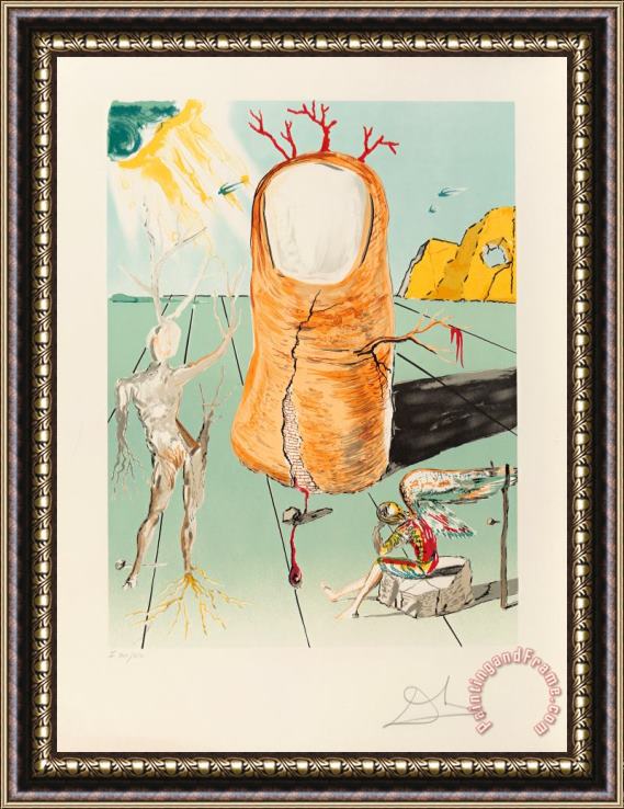 Salvador Dali The Vision of The Angel of Cap Creus, 1979 Framed Painting