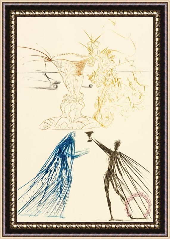 Salvador Dali Tristan And Iseult (portfolio of Twenty One Engravings, with Framed Painting