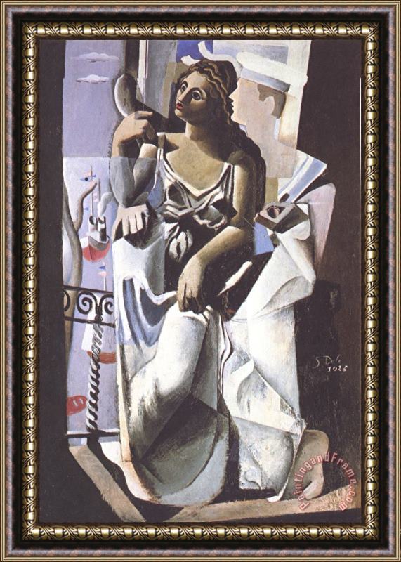 Salvador Dali Venus And Sailor Homage to Salvat Papasseit 1925 Framed Painting