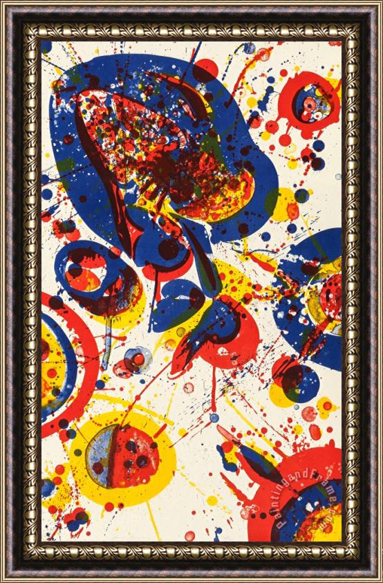 Sam Francis An Other Set X (from The Pasadena Box), 1963 Framed Painting