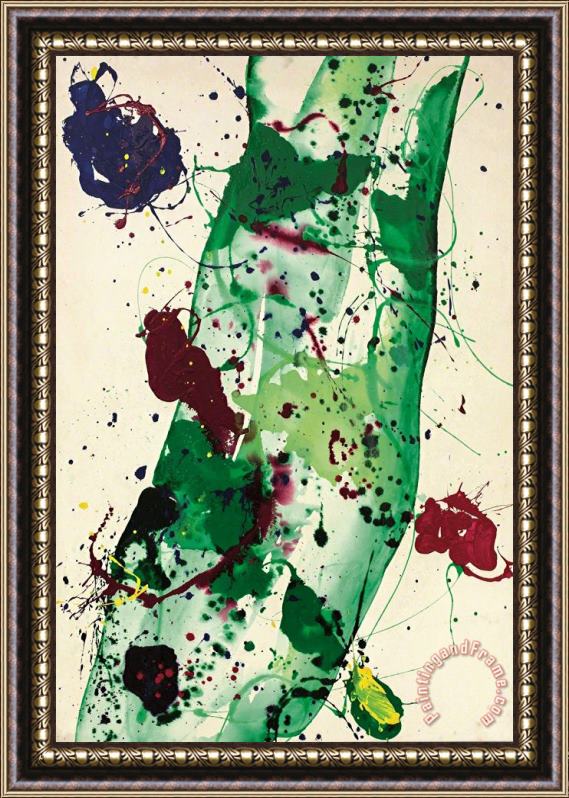 Sam Francis Having to Do with The Whale, 1986 Framed Painting