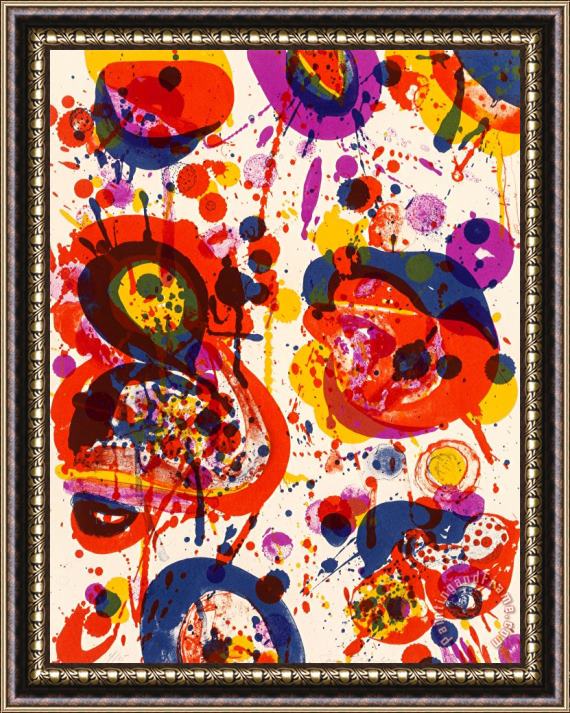 Sam Francis Out of My Coffin (sf 44), 1963 Framed Print