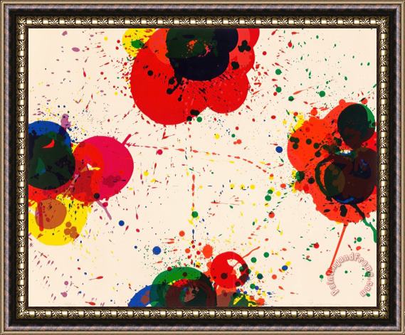 Sam Francis Red Again (sf 138), 1972 Framed Painting