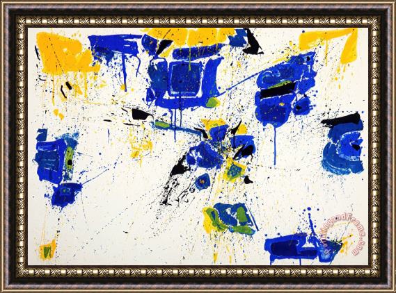 Sam Francis The Upper Yellow, 1960 Framed Painting