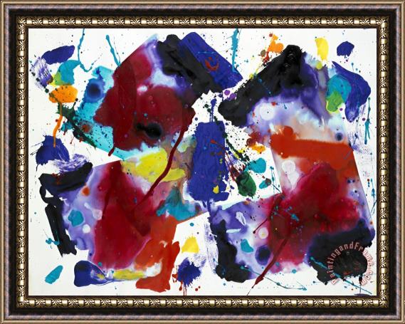 Sam Francis Untitled, (sf82 252), 1982 Framed Painting
