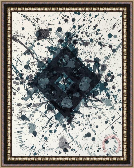 Sam Francis Untitled, From The Carter Presidential Portfolio, 1981 Framed Painting