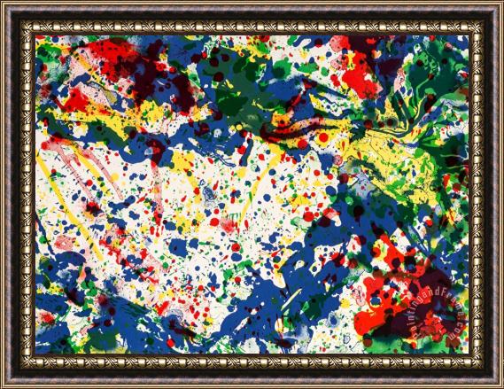 Sam Francis Untitled, From The Papierski Portfolio (sf 355), 1992 Framed Painting