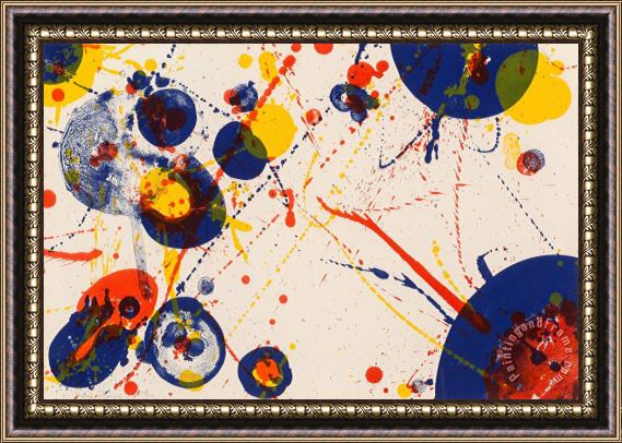Sam Francis Untitled, Pl. 7, From The Pasadena Box Series, 1964 Framed Painting
