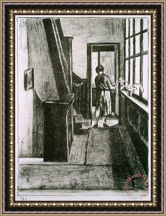 Samuel Halpert The Hallway Framed Print