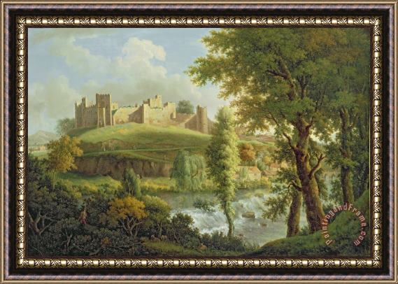 Samuel Scott Ludlow Castle with Dinham Weir Framed Painting