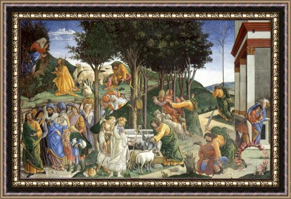 Sandro Botticelli Events in The Life of Moses Framed Painting