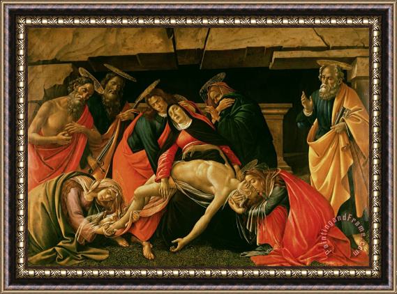Sandro Botticelli Lamentation of Christ Framed Painting