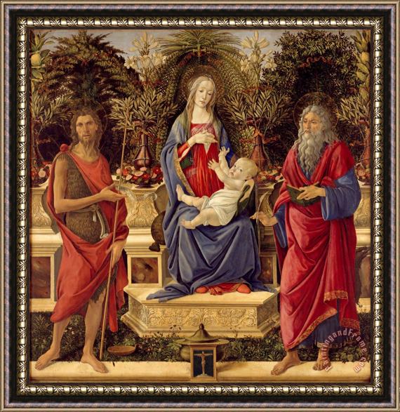 Sandro Botticelli Madonna with Saints Framed Print