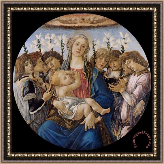Sandro Botticelli Mary with The Child And Singing Angels Framed Print