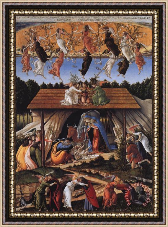 Sandro Botticelli Mystic Nativity Framed Painting