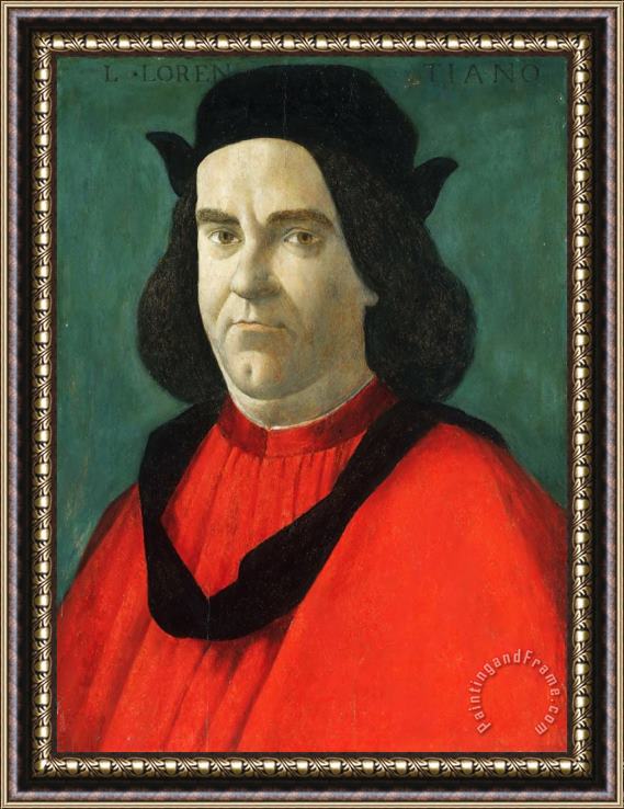 Sandro Botticelli Portrait Of Lorenzo Di Ser Piero Lorenzi Framed Print