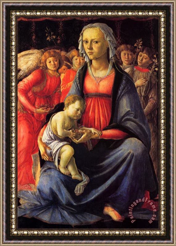 Sandro Botticelli The Virgin And Child with Five Angels Framed Print