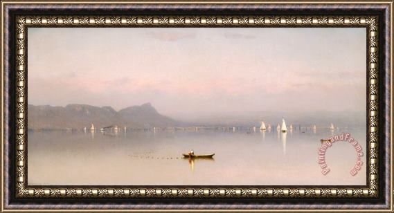 Sanford Robinson Gifford Morning in The Hudson, Haverstraw Bay Framed Painting