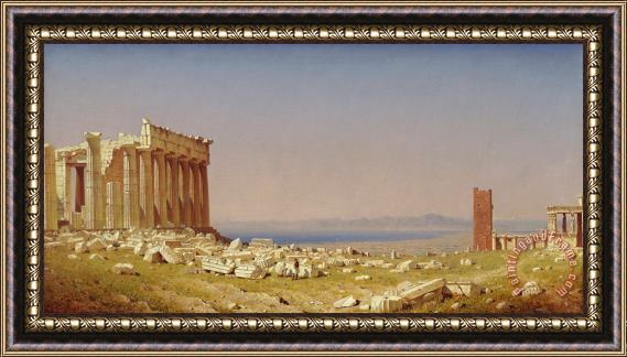 Sanford Robinson Gifford Ruins of The Parthenon Framed Painting