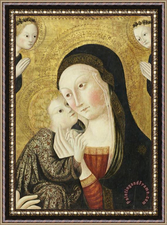 Sano di Pietro Madonna And Child with Angels Framed Print