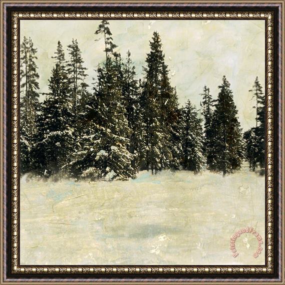 Sara Abbott Snow Trees II Framed Painting
