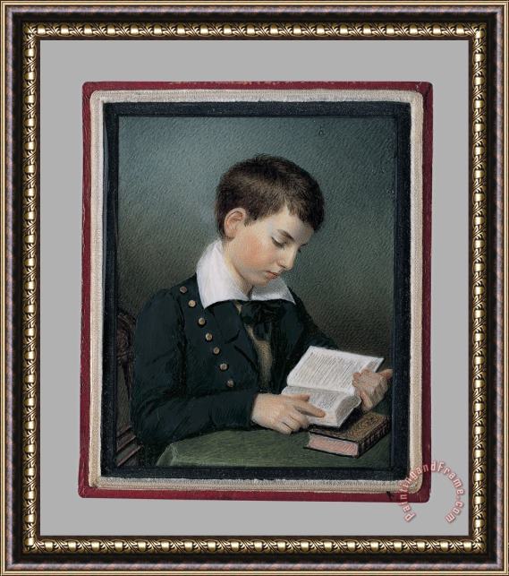 Sarah Goodridge The Studious Youth (master Edward Appleton) Framed Painting