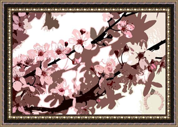 Sarah O Toole Japanese Blossom Framed Painting