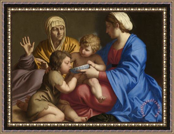Sassoferrato Virgin And Child with St Elizabeth And The Child Baptist Framed Print