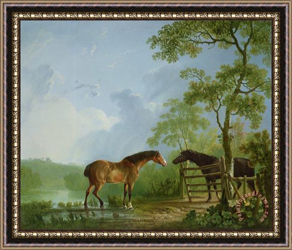 Sawrey Gilpin Mare and Stallion in a Landscape Framed Painting