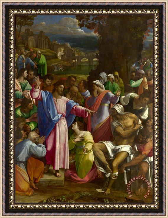 Sebastiano del Piombo The Raising of Lazarus Framed Painting