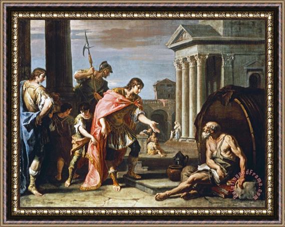 Sebastiano Ricci Alexander And Diogenes Framed Print