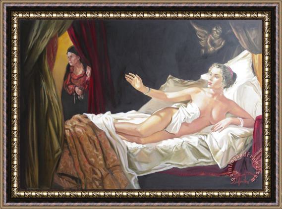 Sergey Ignatenko Motif of Danae Framed Painting