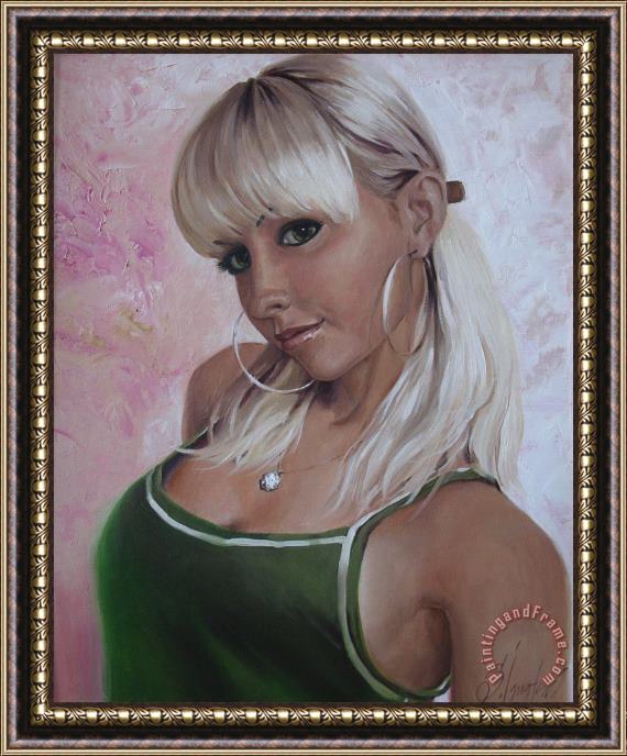 Sergey Ignatenko Portrait of young lady3 Framed Painting