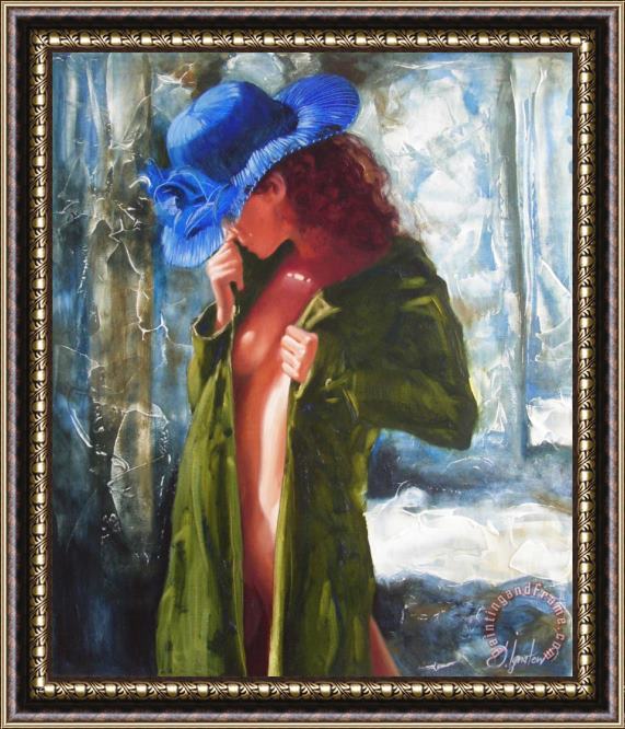 Sergey Ignatenko The blue hat Framed Print