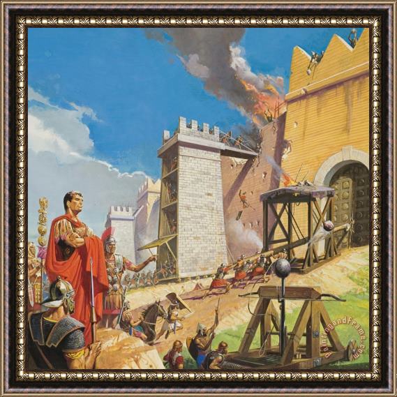 Severino Baraldi Assault on Carthage Framed Painting
