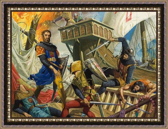Severino Baraldi Marco Polo Framed Painting