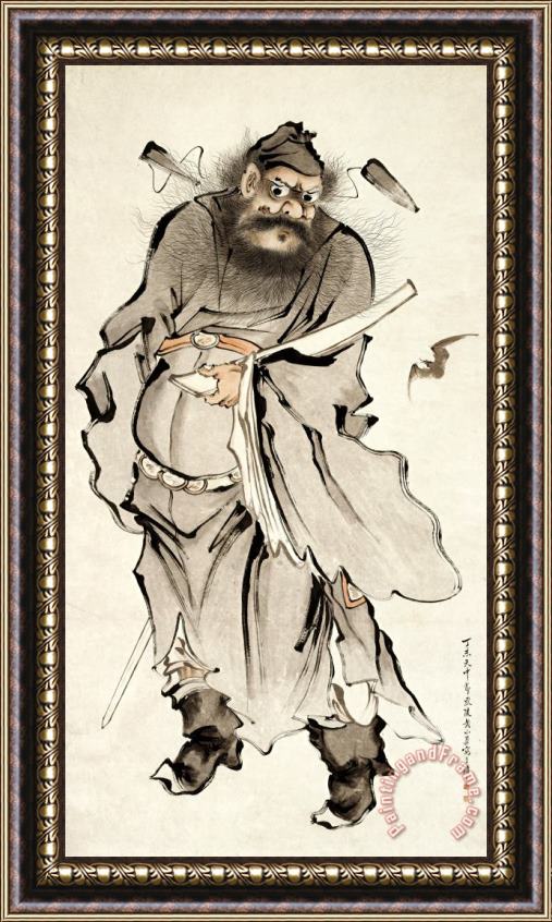 Shanshou Huang Zhong Kui, The Demon Queller Framed Print