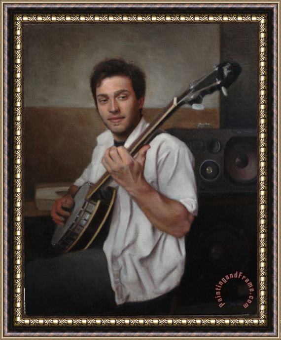Shaun Downey Peter Plays The Banjo Framed Painting