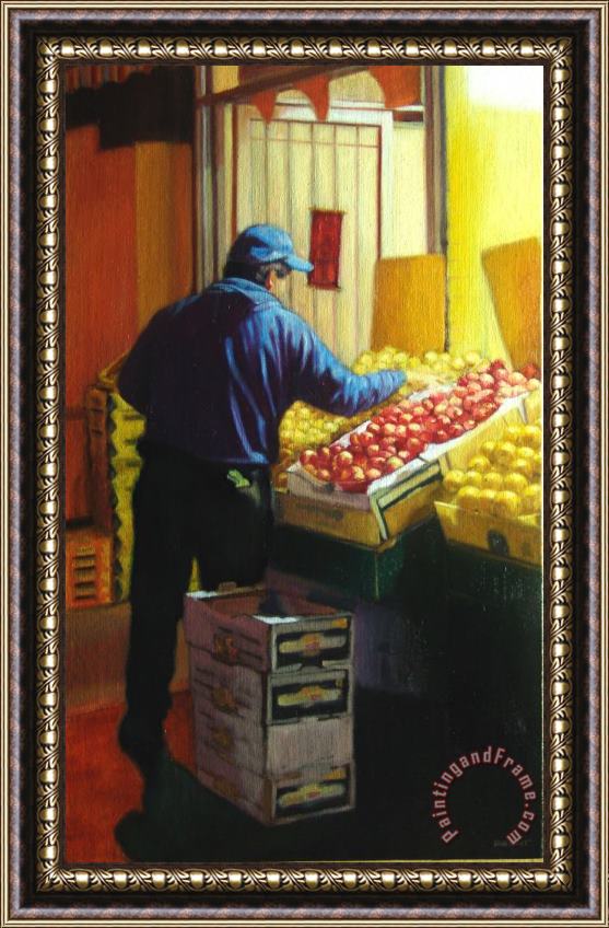 Shaun Downey The Fruit Man Framed Painting
