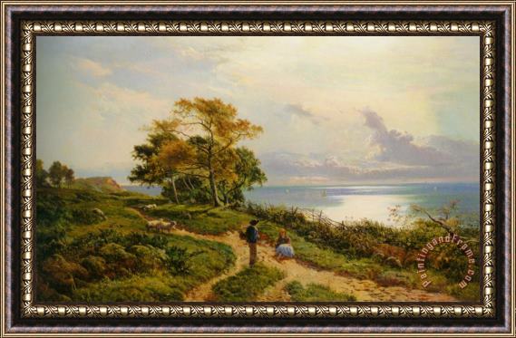Sidney Richard Percy Overlooking The Bay Framed Painting