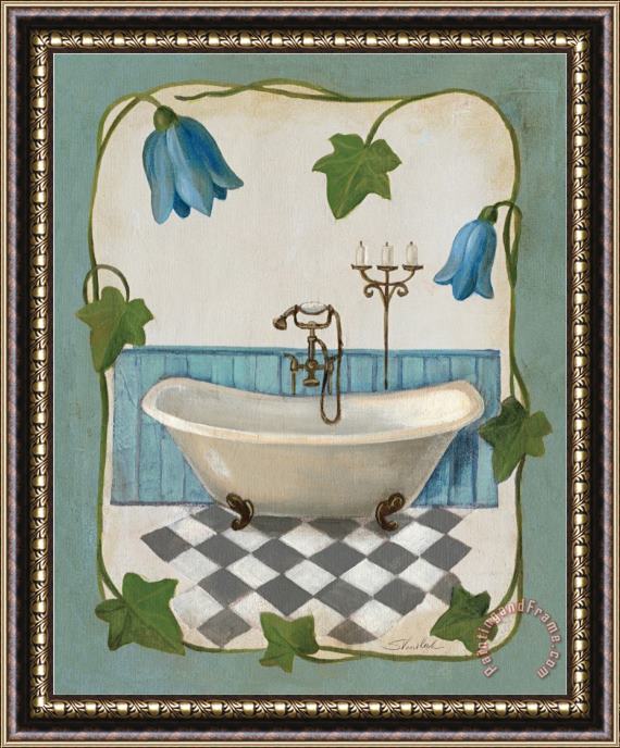 Silvia Vassileva Bell Flower Bath I on Ivory Framed Print